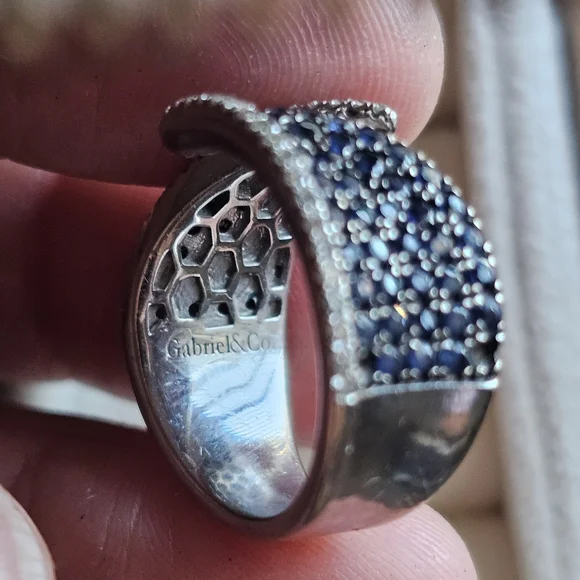 Gabriel&Co. Sapphire Bypass Ring - Picture 3 of 9